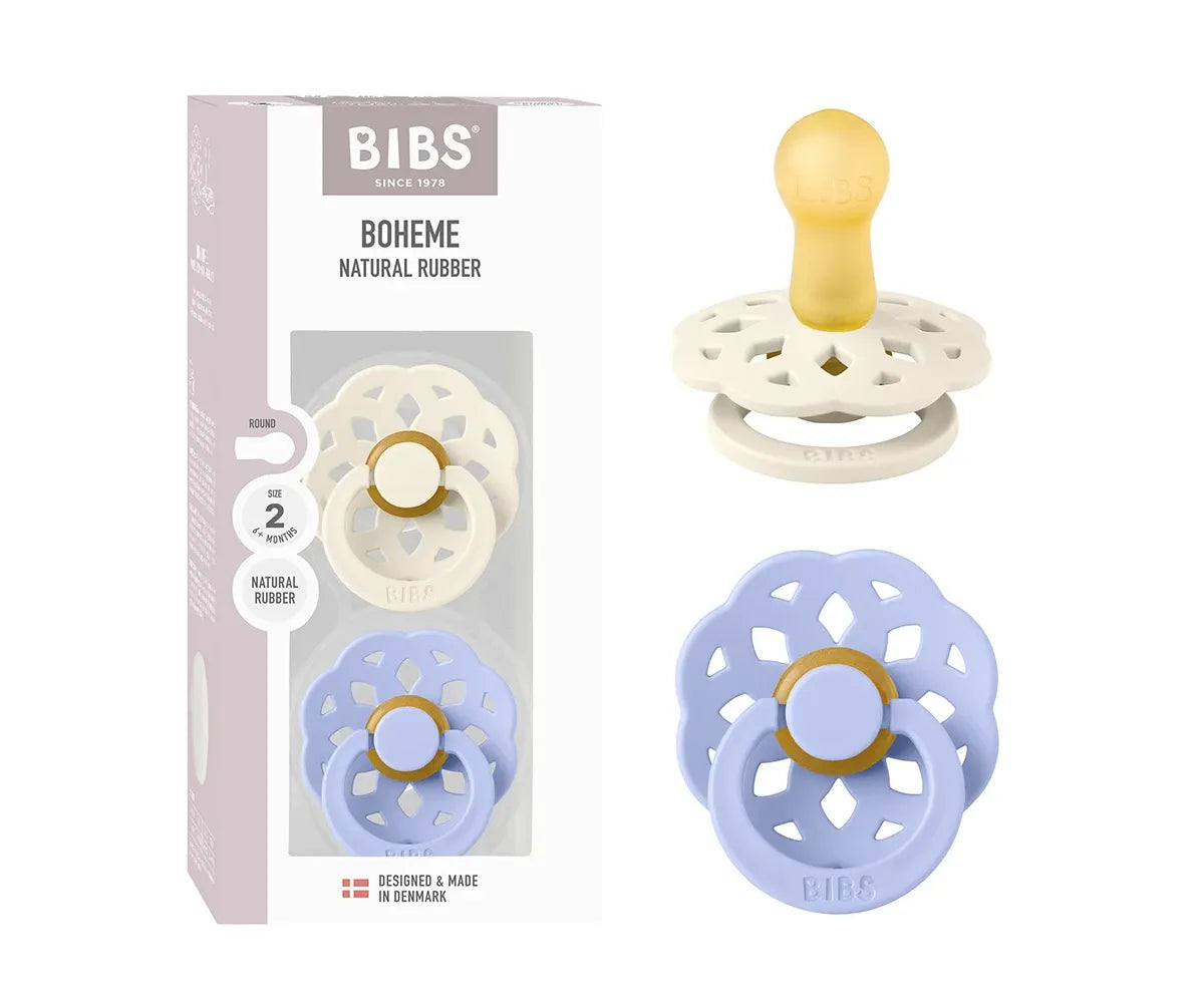2 chupetas BIBS Boheme hush | ivory