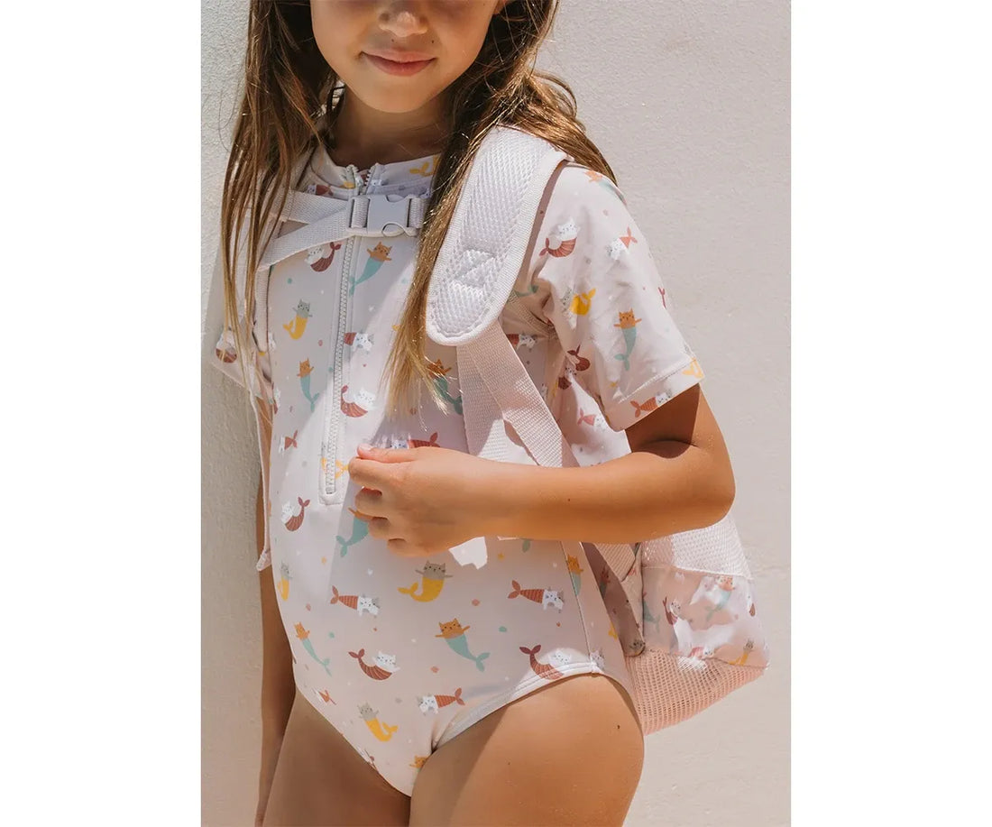 Mochila praia anti-areia Mermaid Cats