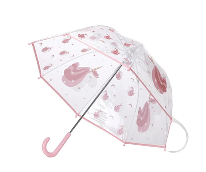 Guarda-chuva transparente unicórnio