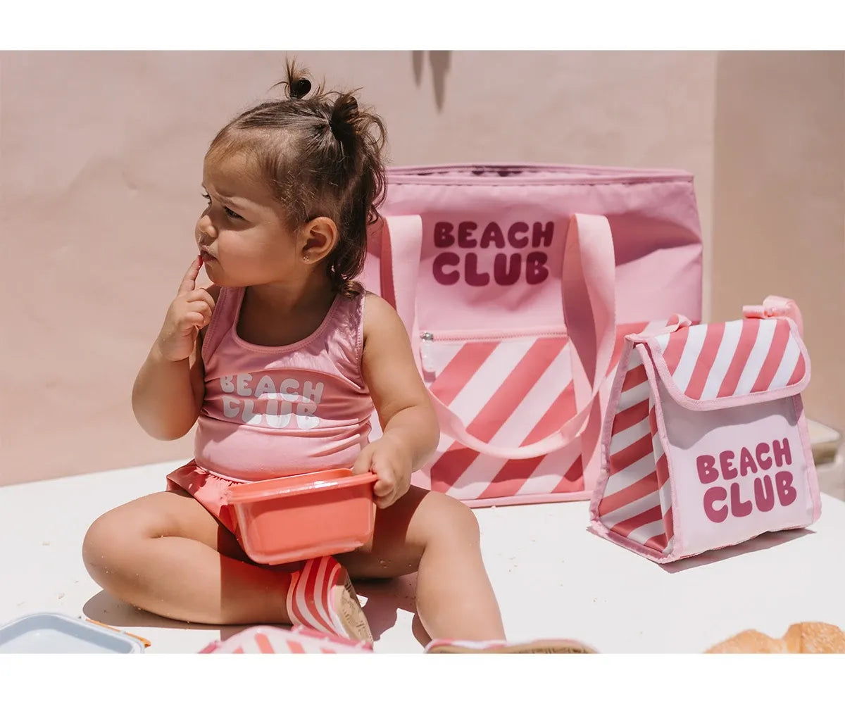 Lancheira grande Stripes Bloom &amp; Blush