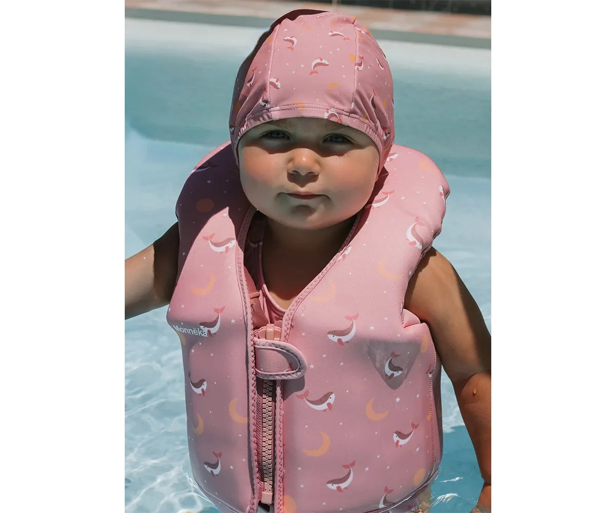 Colete flutuador Whale Pink Learning 1-2 anos