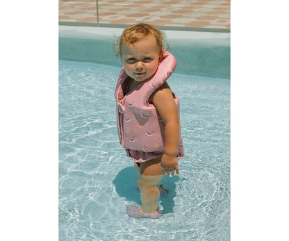 Colete flutuador Whale Pink Learning 1-2 anos