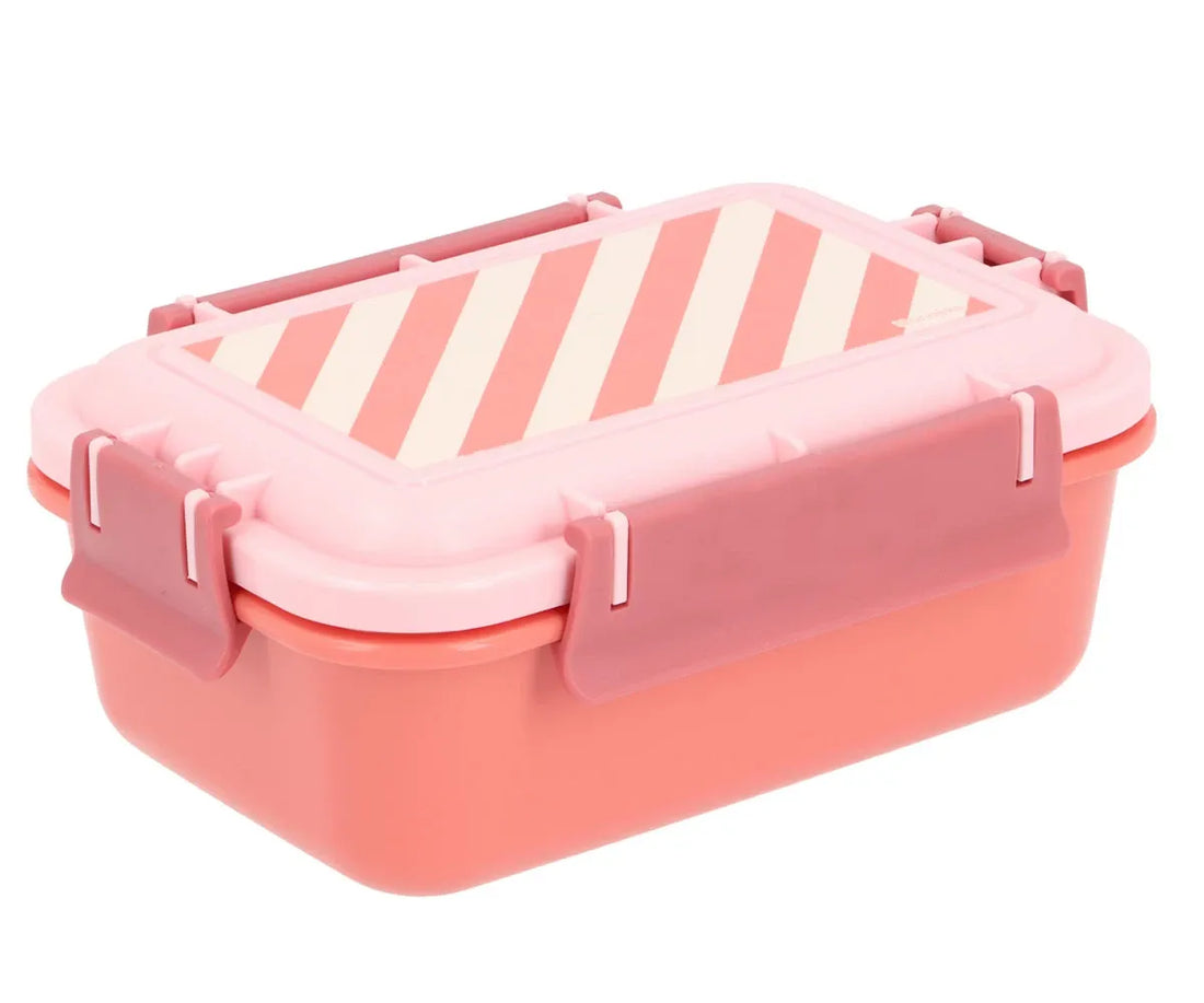 Lancheira Bento Stripes Bloom &amp; Blush