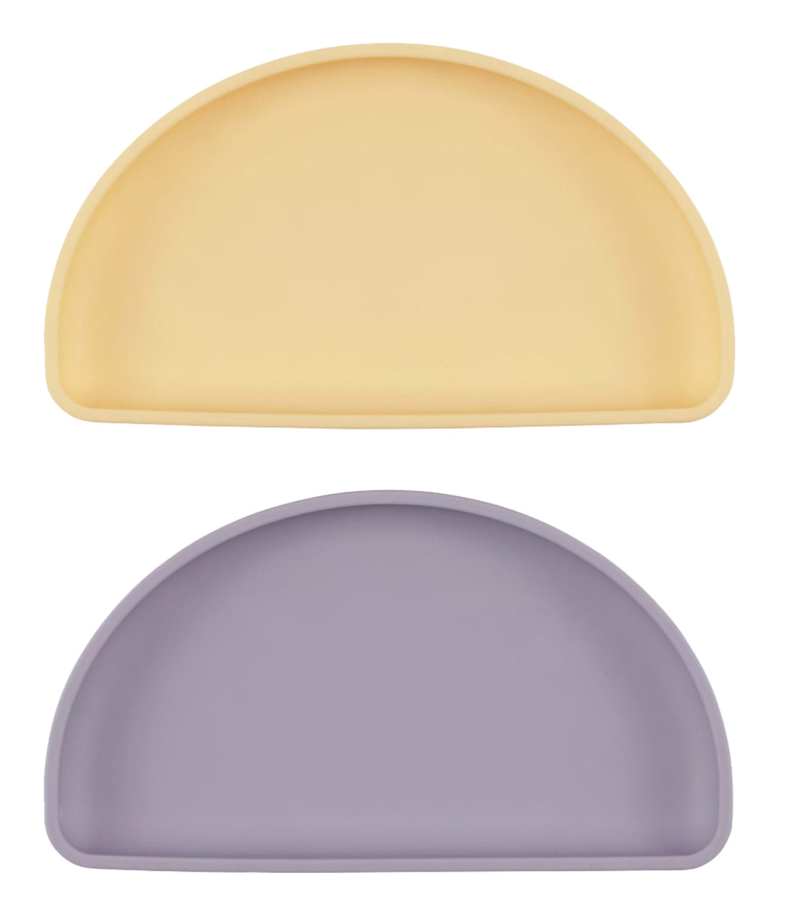 2 pratos silicone lilac yellow