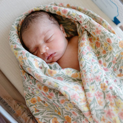 Musselina swaddle pastel blooms 120 cm