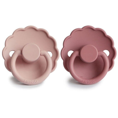 2 chupetas daisy dusty rose/blush SILICONE FRIGG 