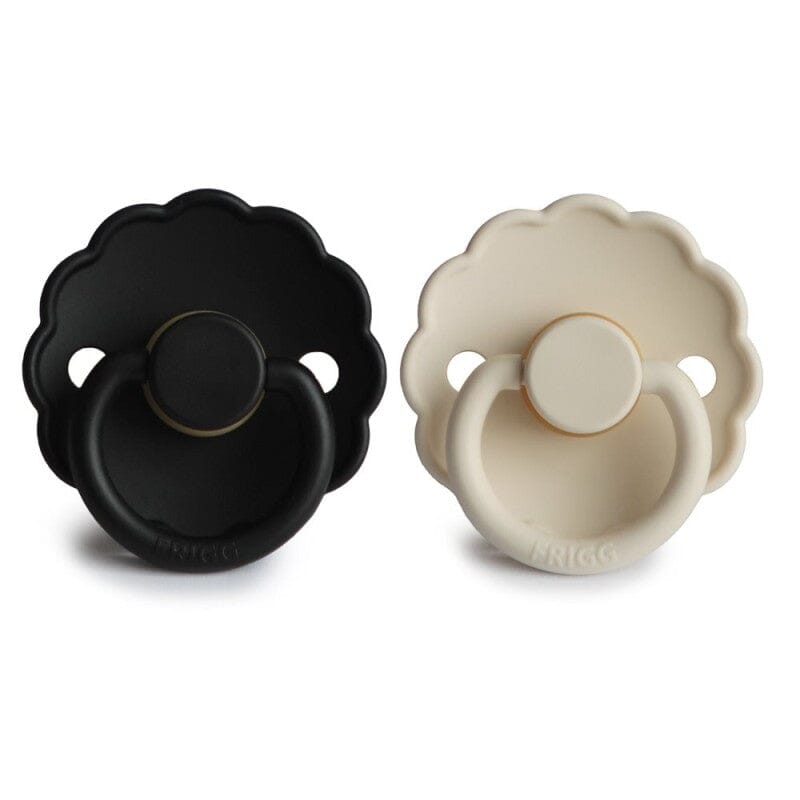 2 chupetas daisy cream/jet black SILICONE Frigg FRIGG
