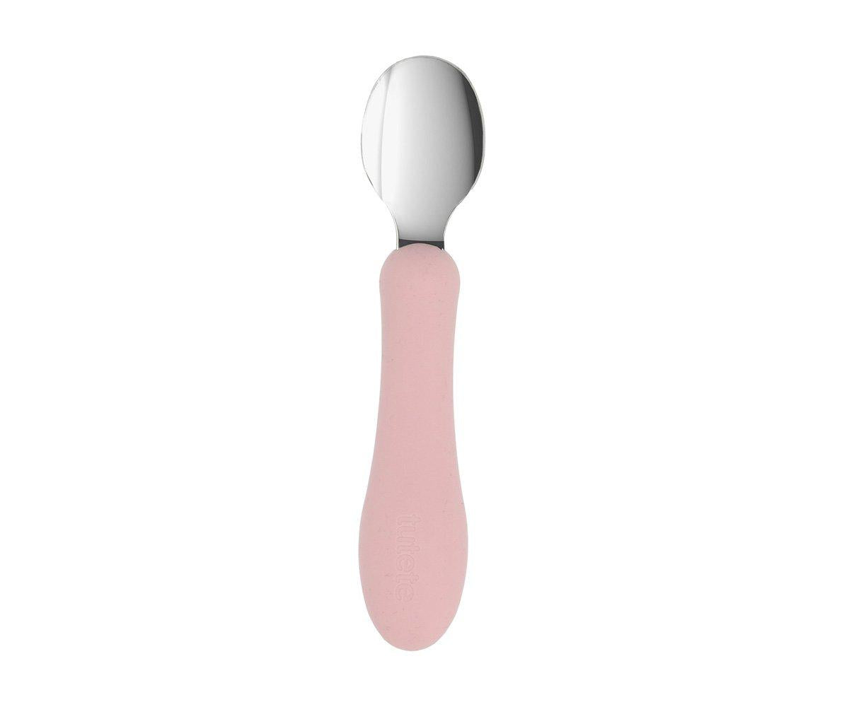 Taça com ventosa + colher de aço pink