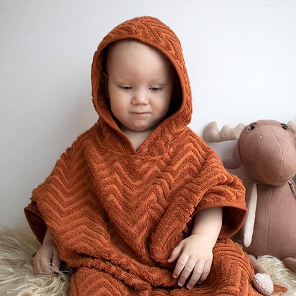 Poncho de banho zig zag rust Poncho Filibabba