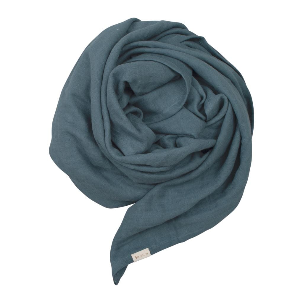 Musselina swaddle blue spruce muslin Fabelab 