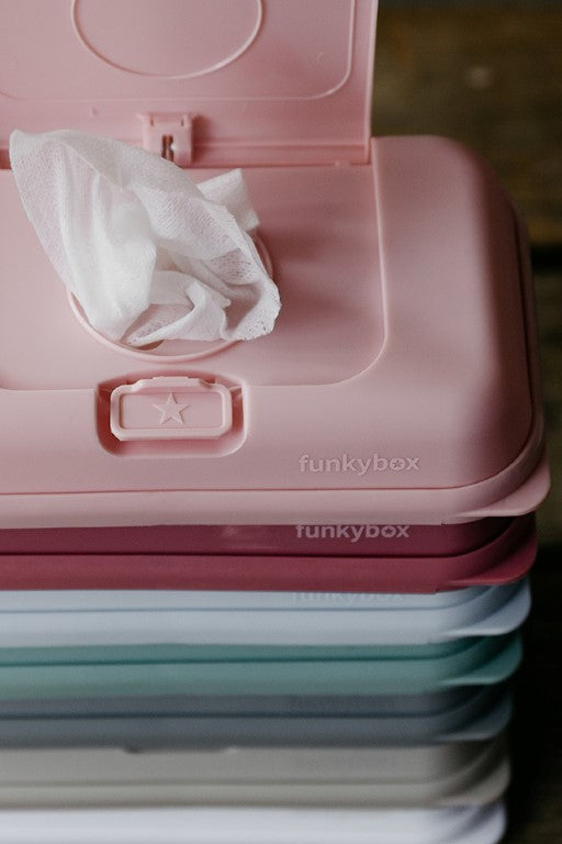 Caixa para toalhitas FunkyBox To Go cinza wonderful