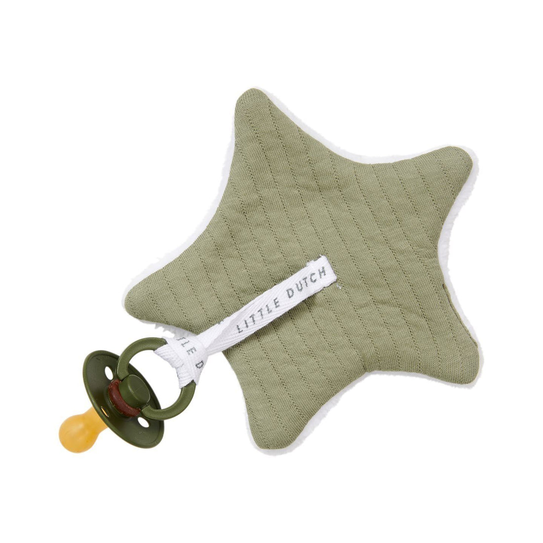 Pacifier holder pure olive Little Dutch Bib Little Dutch 