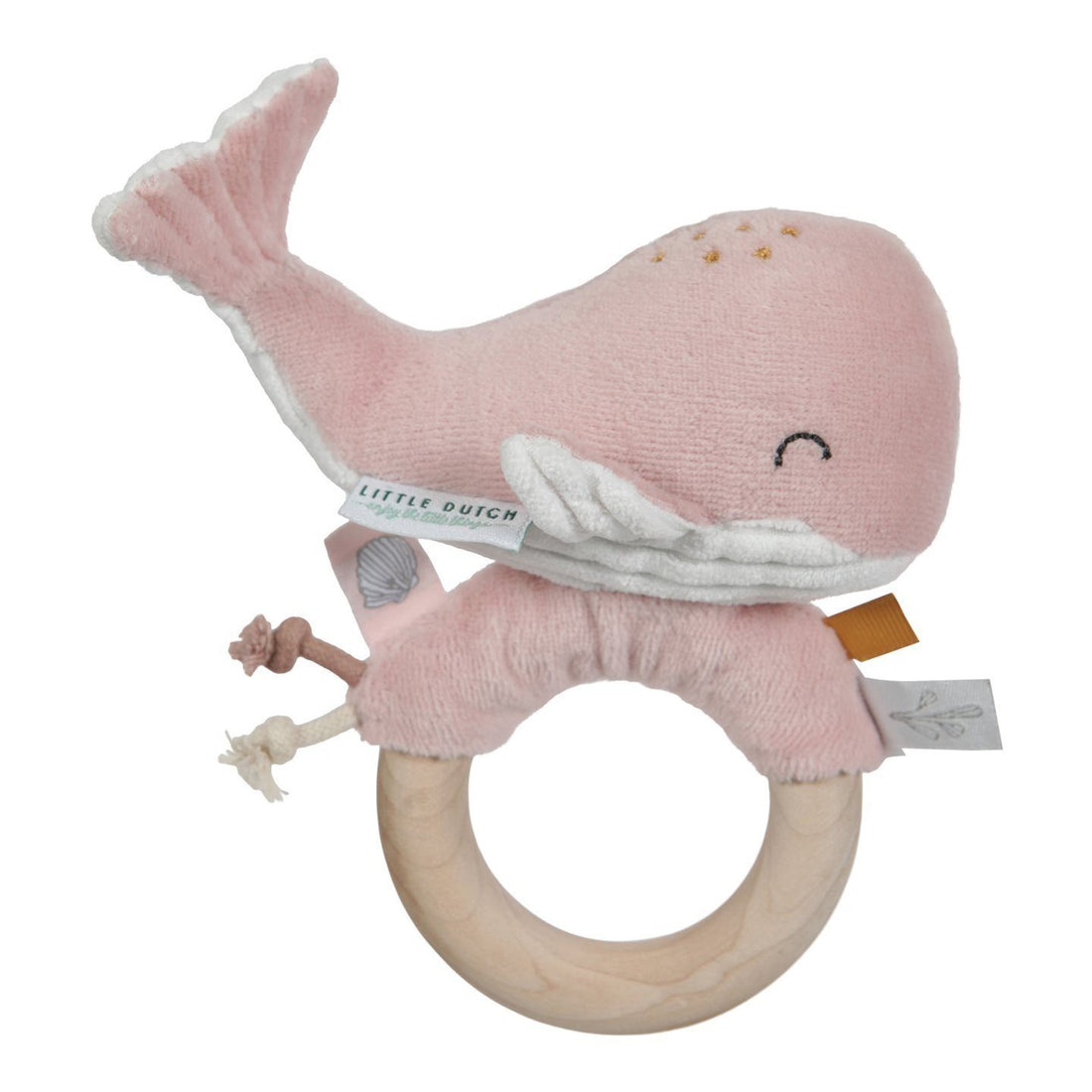 Ring rattle whale ocean pink Little Dutch Toys Little Dutch