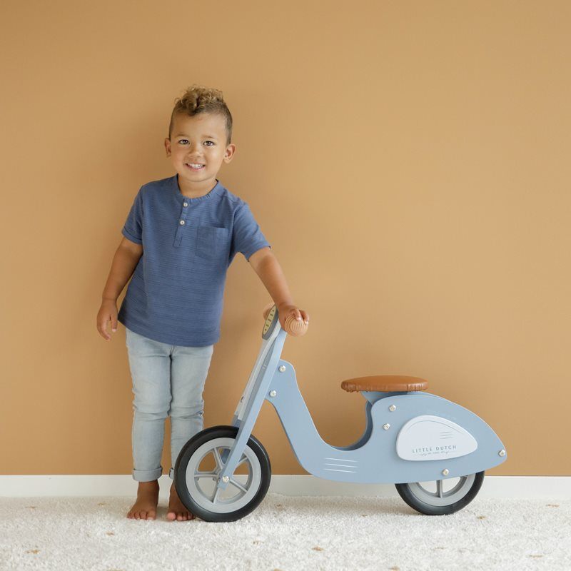 Wooden scooter | balance bike blue Little Dutch Toys Little Dutch