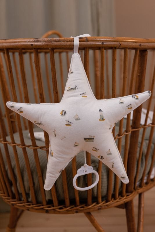 Star-shaped music box sailors bay white Little Dutch Accessories Little Dutch 