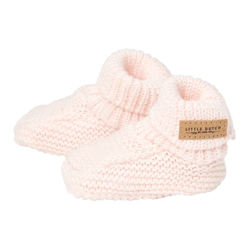 Botinhas recém-nascido malha rosa claro socks Little Dutch 