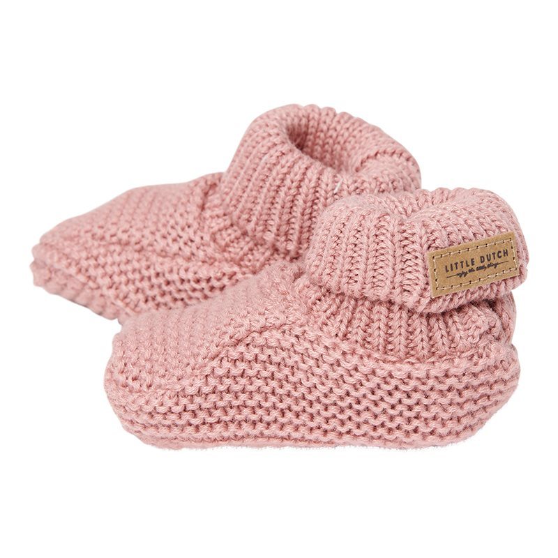 Botinhas recém-nascido malha pink socks Little Dutch 