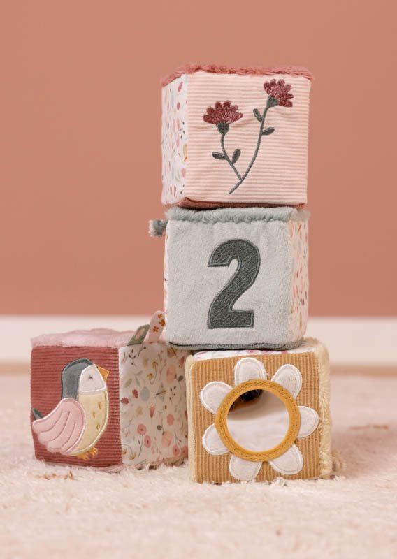 Set of soft cubes flowers &amp; butterflies Little Dutch Toys Little Dutch 
