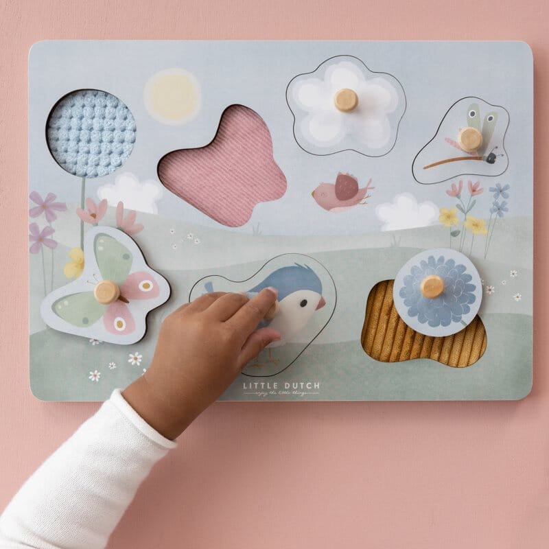 Puzzle flowers & butterflies Toys Little Dutch