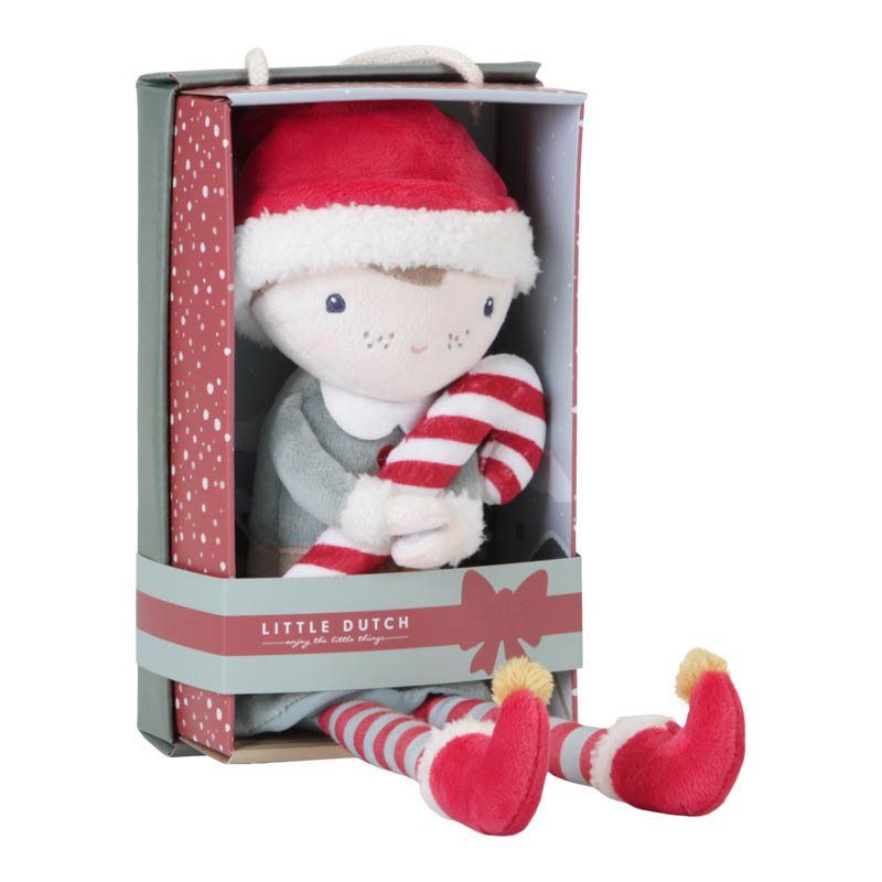 Bonequinho Jim - elfo de Natal doll Little Dutch 