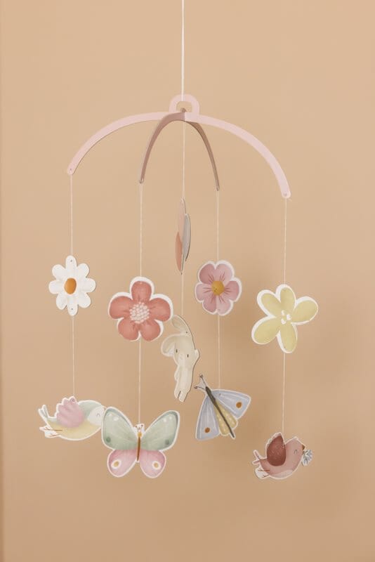 Mobile deco flowers &amp; butterflies mobile Little Dutch 