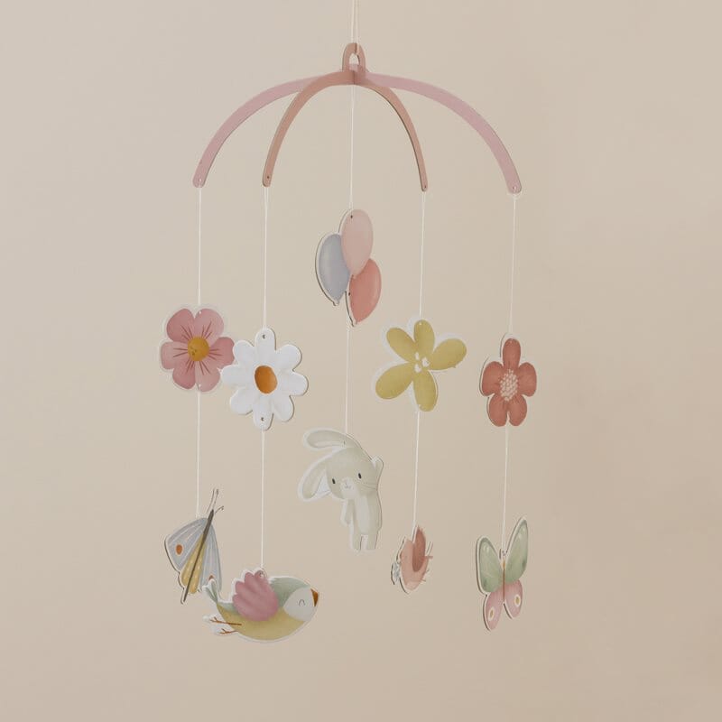 Mobile deco flowers &amp; butterflies mobile Little Dutch 