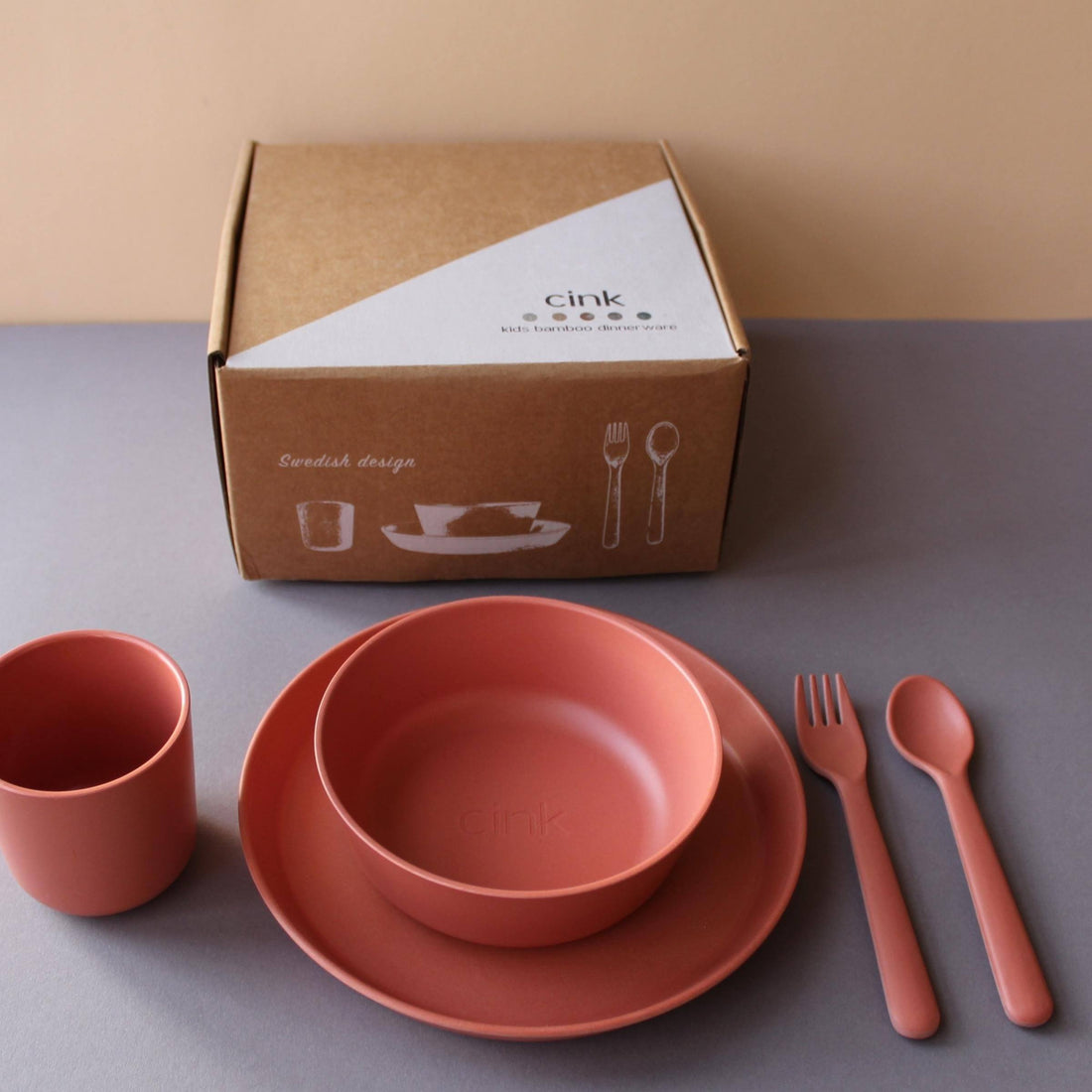 Toddler gift box brick cink dinnerware cink
