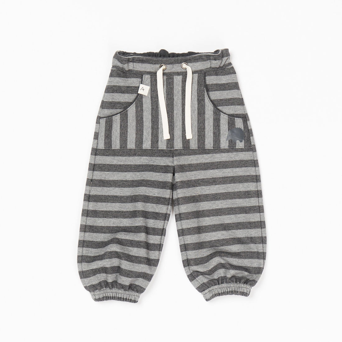 Hillan baggy pants - phantom melange striped Bottoms Alba of Denmark 