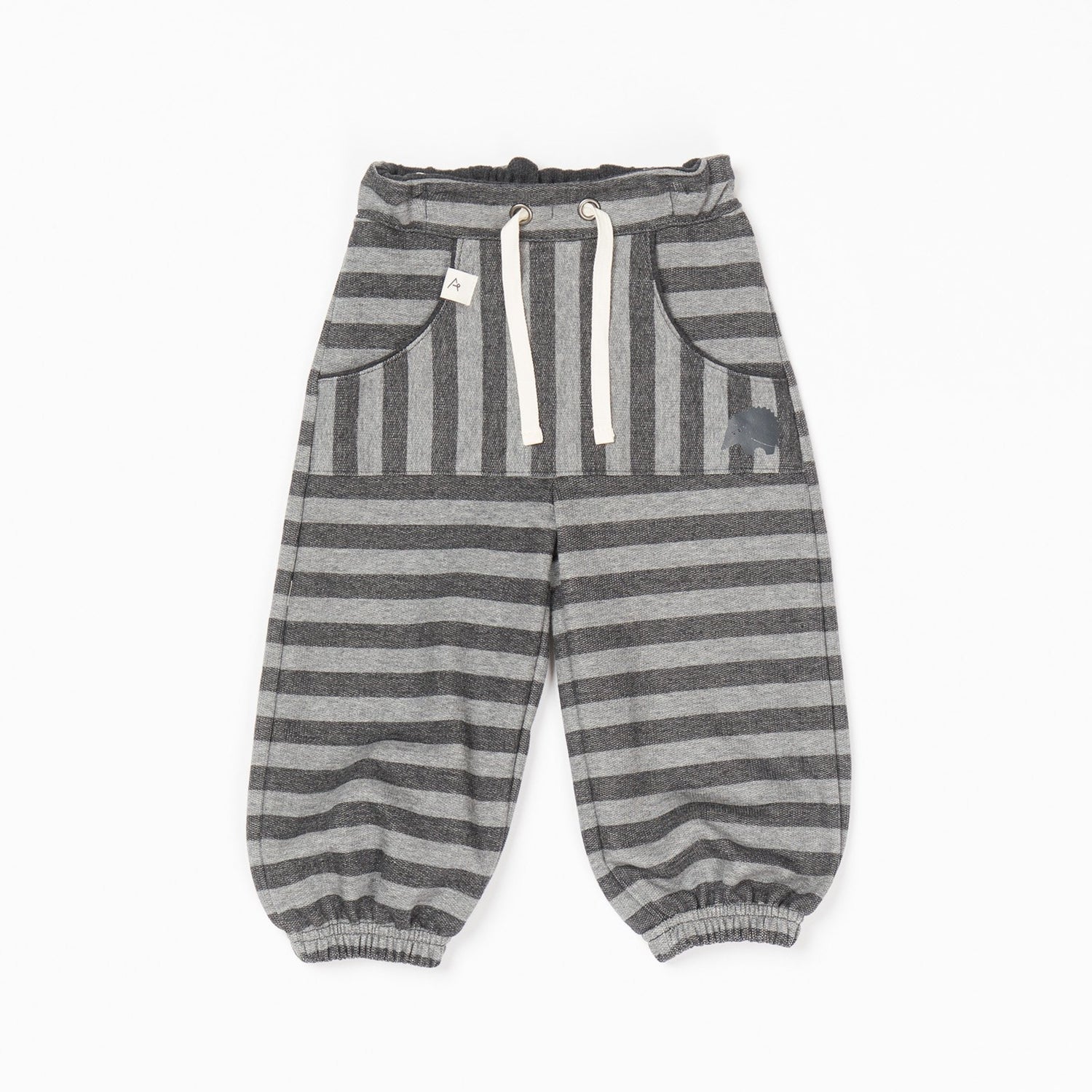 Hillan baggy pants - phantom melange striped Bottoms Alba of Denmark 