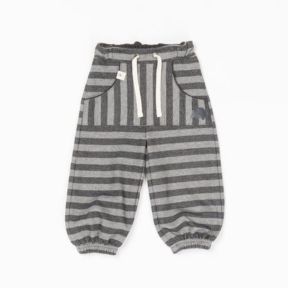 Hillan baggy pants - phantom melange striped Bottoms Alba of Denmark 