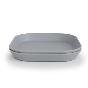 2-pack square dinnerware plates cloud mushie meal mushie 