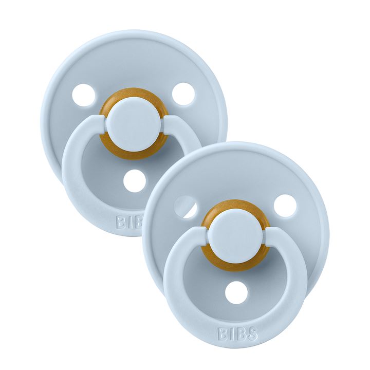 BIBS colour 2-pack pacifier baby blue Pacifier Bibs 