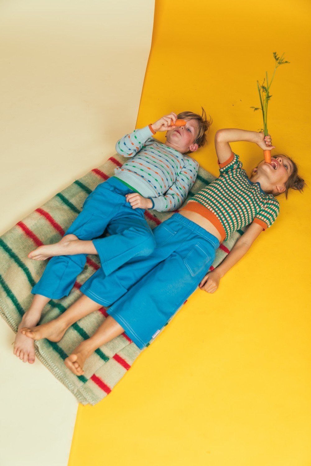 Pocket pants blue Baba kidswear Bottoms Baba organic 