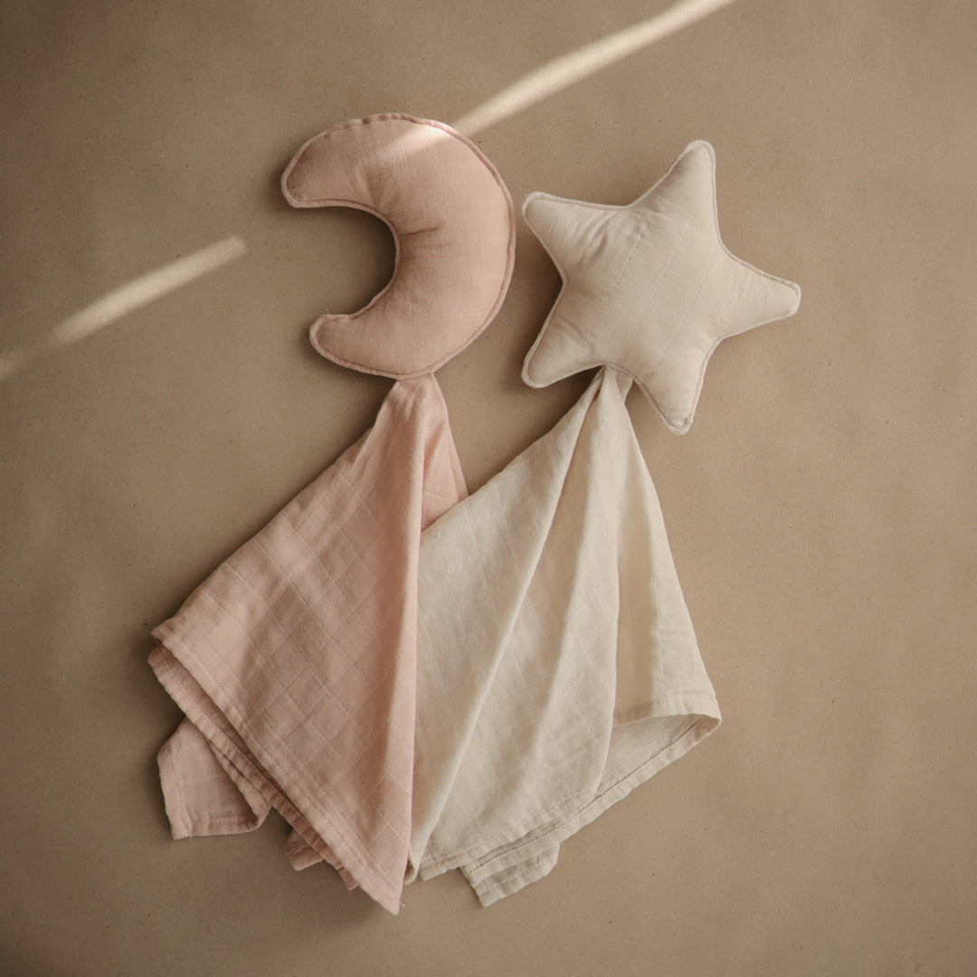 Mantinha doudou Lua blush Muslin mushie 