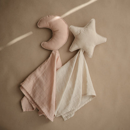 Mantinha doudou Lua blush Muslin mushie 