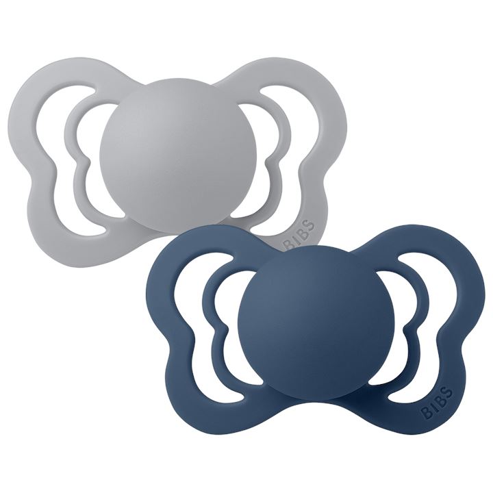 2-pack Bibs couture pacifier silicone cloud | steel blue Pacifier BIBS 