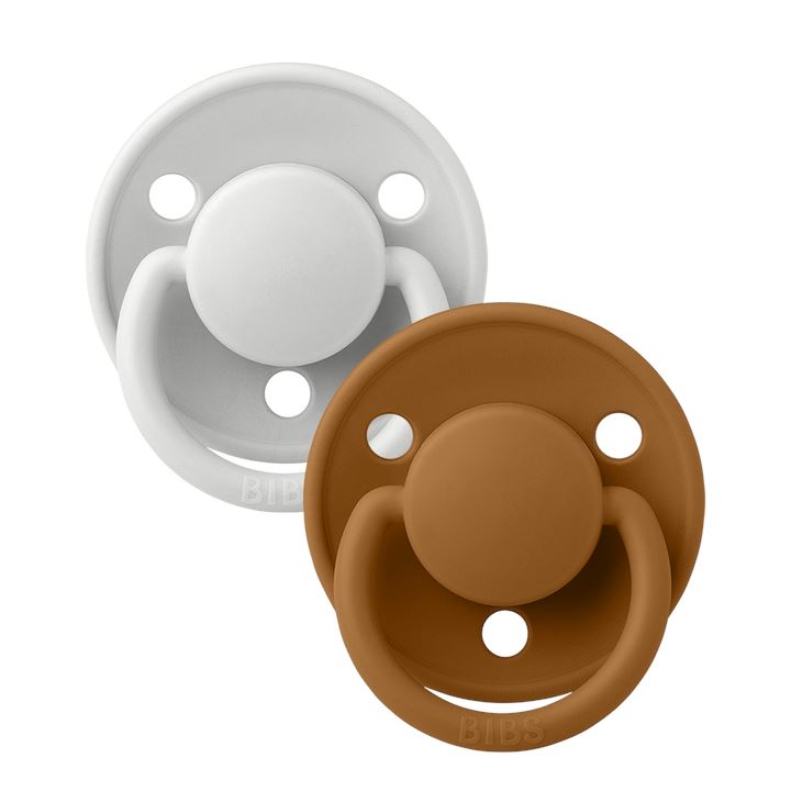 2-pack Bibs De Lux haze | caramel one size Pacifier BIBS 