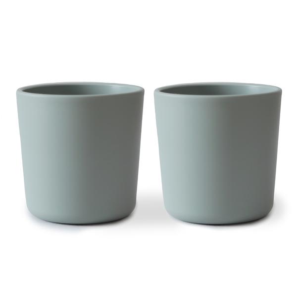 2-pack dinnerware cups sage mushie meal mushie 