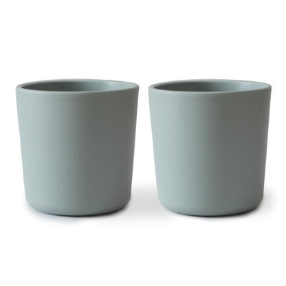 2-pack dinnerware cups sage mushie meal mushie 