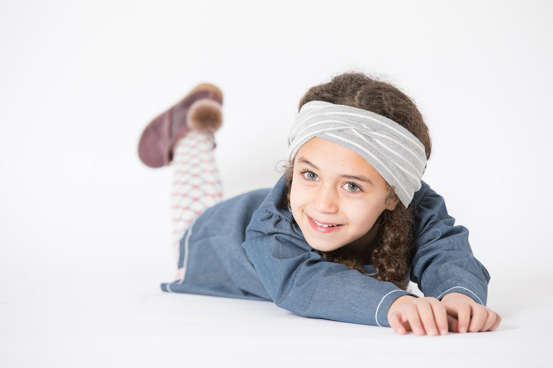 Higi Bandana - dark denim dotted Headband Alba of Denmark