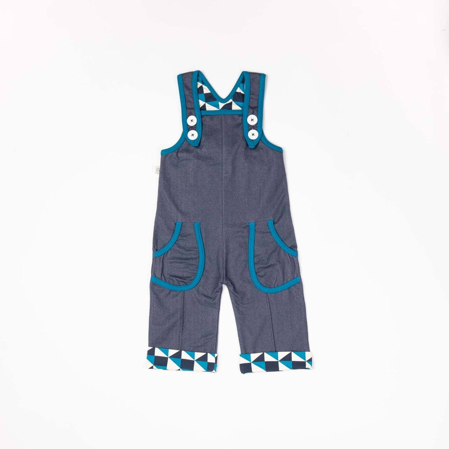 Charley crawlers mood indigo AlbaBaby Dungarees Alba of Denmark 