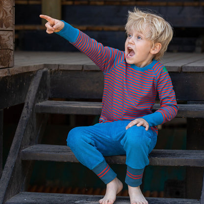 Henrik blouse orange.com magic stripes AlbaBaby Tops Alba of Denmark 