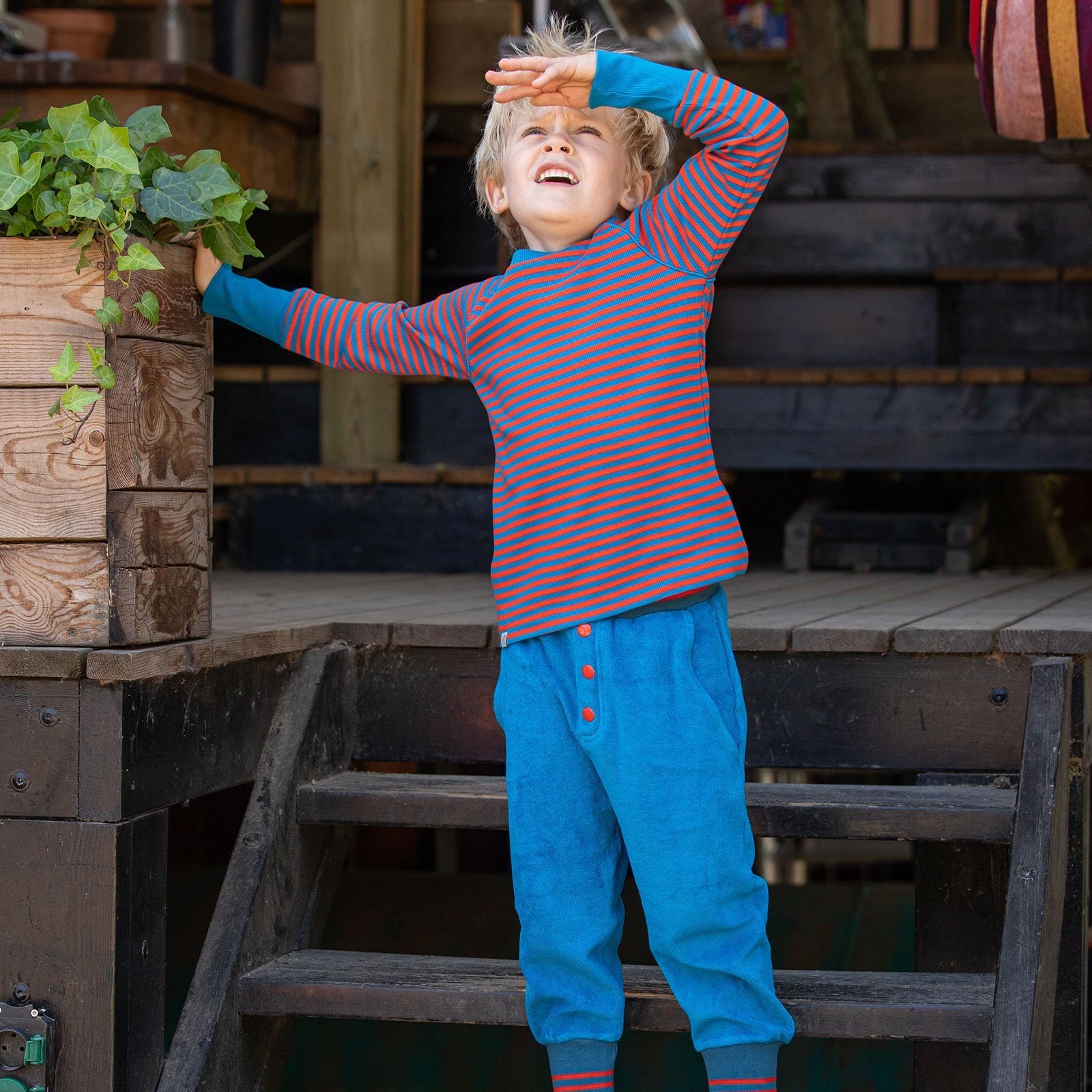 Henrik blouse orange.com magic stripes AlbaBaby Tops Alba of Denmark 