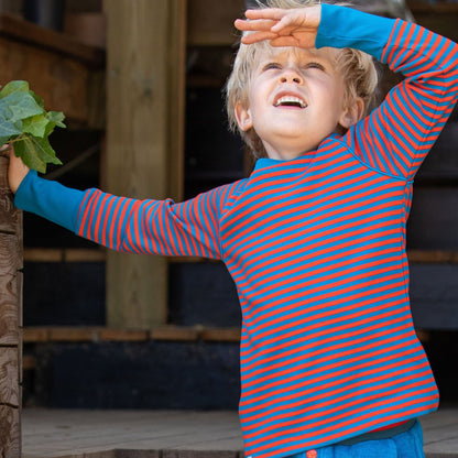 Henrik blouse orange.com magic stripes AlbaBaby Tops Alba of Denmark 