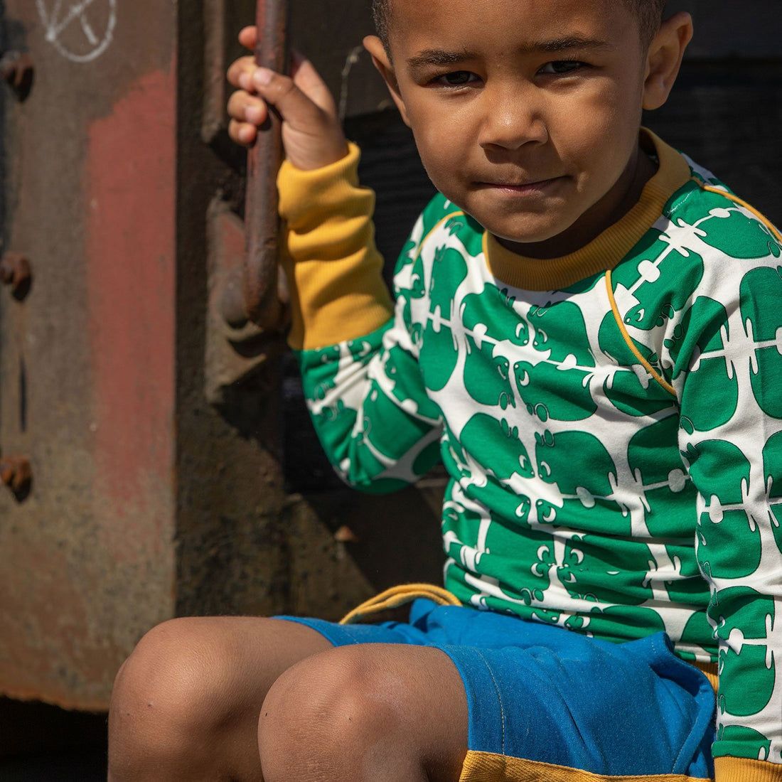 Villum blouse pepper green wanna be an animal AlbaBaby Tops Alba of Denmark 