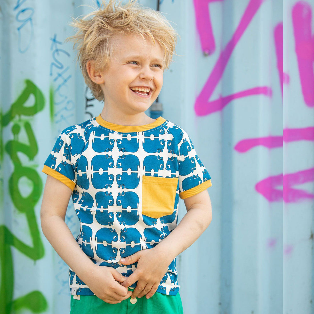 Simon t-shirt snorkel blue wanna be an animal AlbaBaby Tops Alba of Denmark 