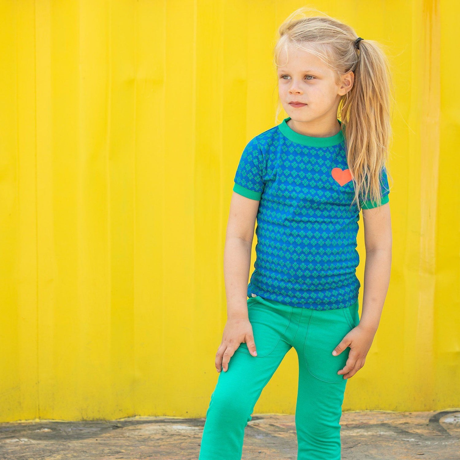 Katrine trumpet pants pepper green AlbaBaby Bottoms Alba of Denmark 