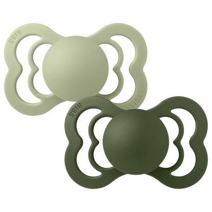 2-pack BIBS Supreme pacifier silicone sage | hunter green Pacifier BIBS 