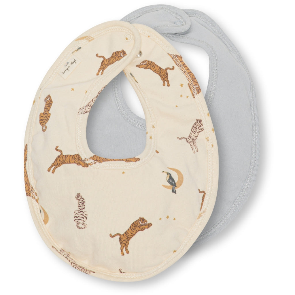 2-pack bib rose roar/pearl blue babete Konges sløjd 