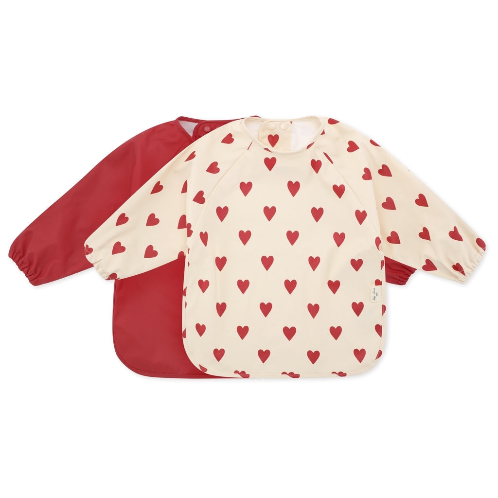 2-pack dinner bib long sleeve mon amour Konges sløjd dinnerware Konges sløjd 